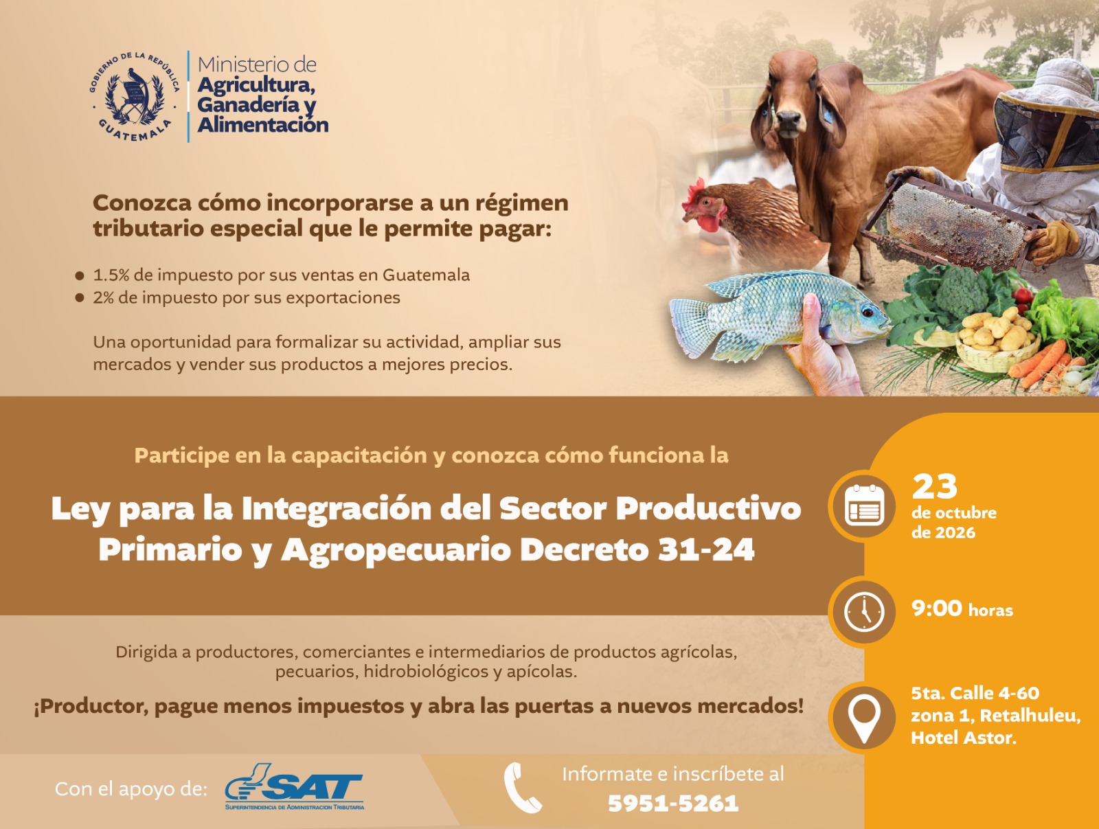 ¿Es usted productor agropecuario o hidrobiológico?