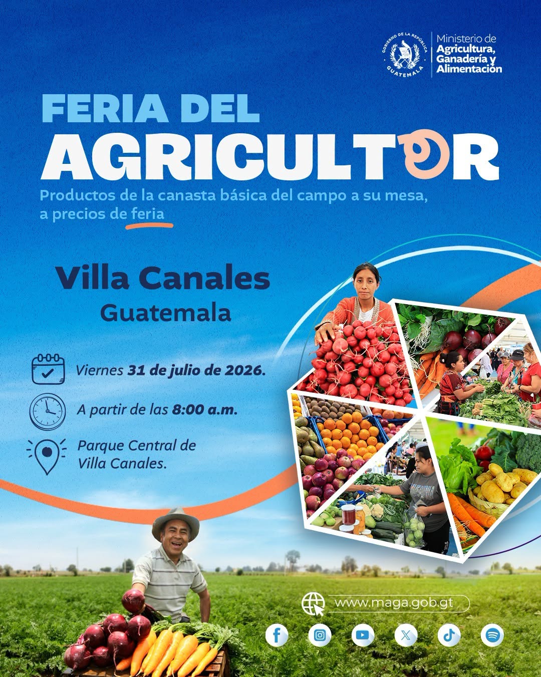 Próxima Feria del Agricultor en Villa Canales