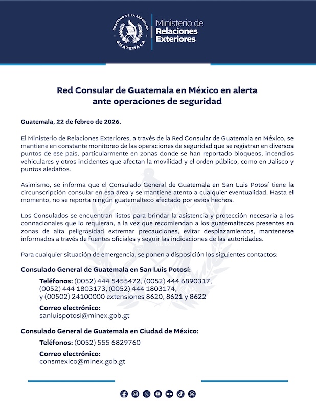 comunicado MINEX