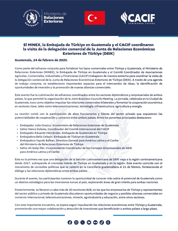 COMUNICADO CONJUNTO