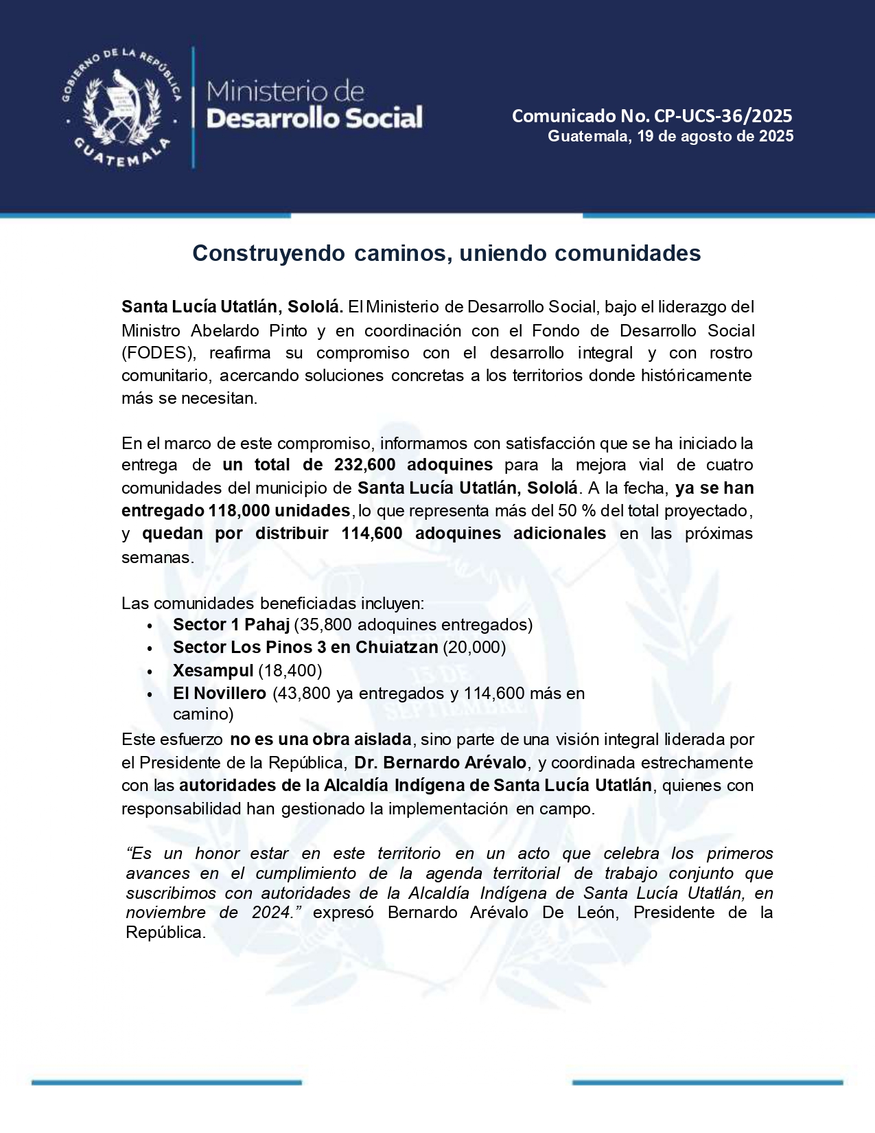 COMUNICADO 36 1