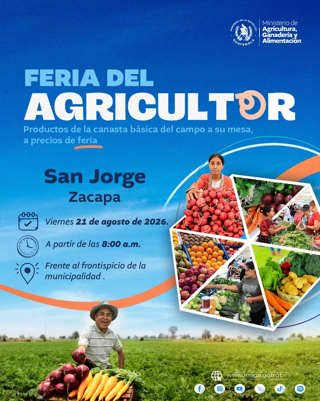 Llega la Feria del Agricultor en San Jorge, Zacapa