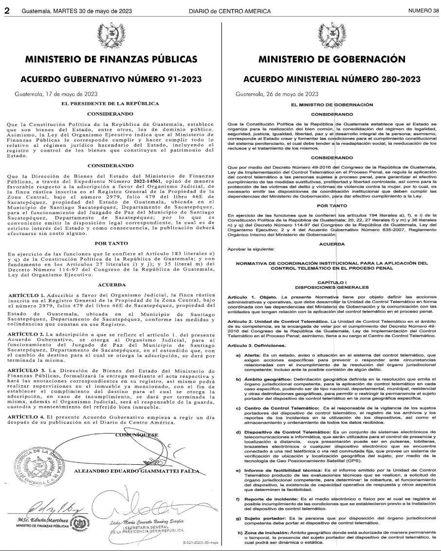 Mingob publica normativa para la aplicación del Control Telemático