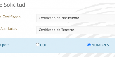 SOLICITUD DE CERTIFICACIONES  EN LÍNEA POR NOMBRE