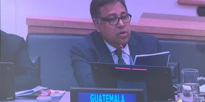 El titular de SEGEPLAN), Carlos Mendoza, presentó en la ONU los avances en la estrategia del Gobierno de Guatemala para combatir la pobreza.