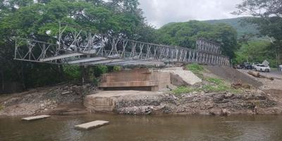 Avanza montaje de puente modular en Zacapa: seis de los 13 módulos ya están ensamblados