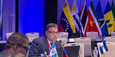 El titular de SEGEPLAN, Carlos Mendoza, interviene en el XVIII Foro Ministerial sobre Desarrollo de PNUD-CEPAL.