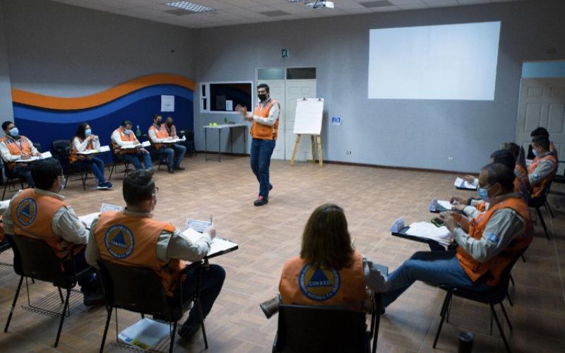 Colaboradores de la Secretaría Ejecutiva de la CONRED reciben Curso Básico del Sistema de Comando de Incidentes -CBSCI-.