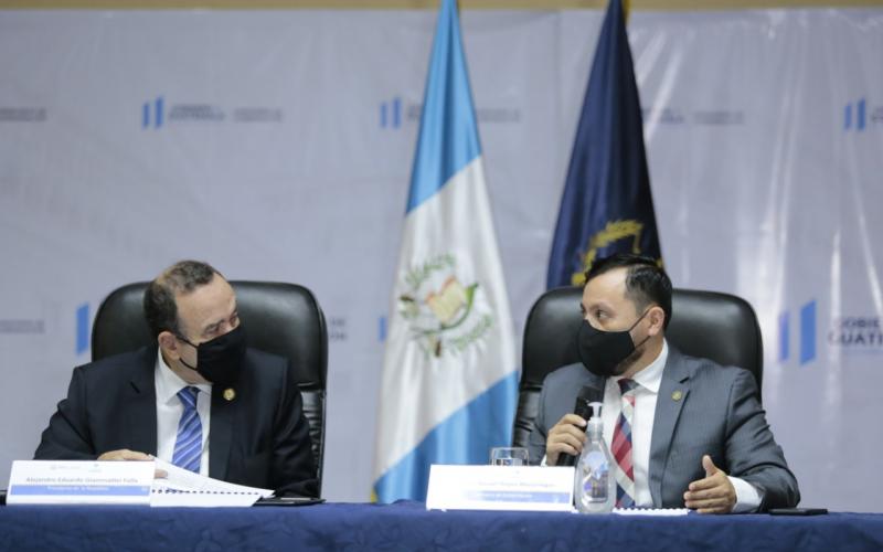Gobernación presenta avances sobre seguridad al mandatario Giammattei