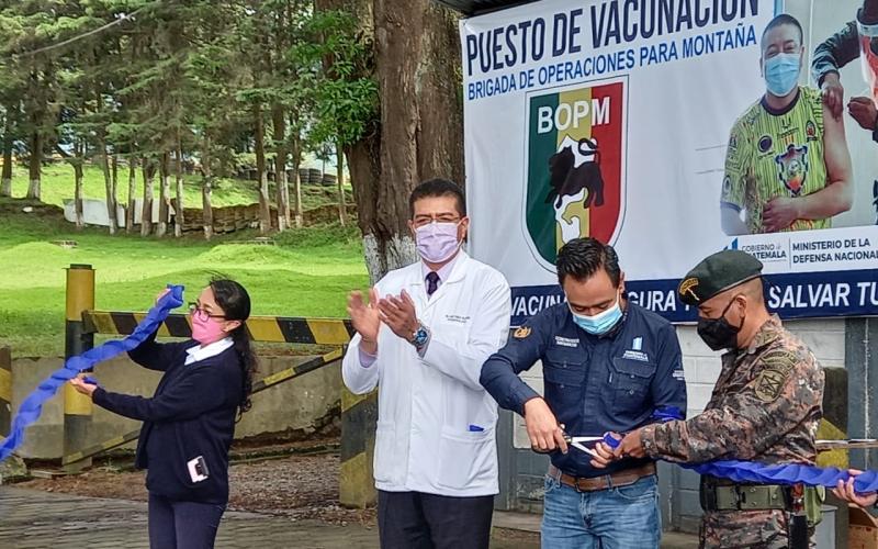 Habilitación de puesto de vacunación en San Marcos.