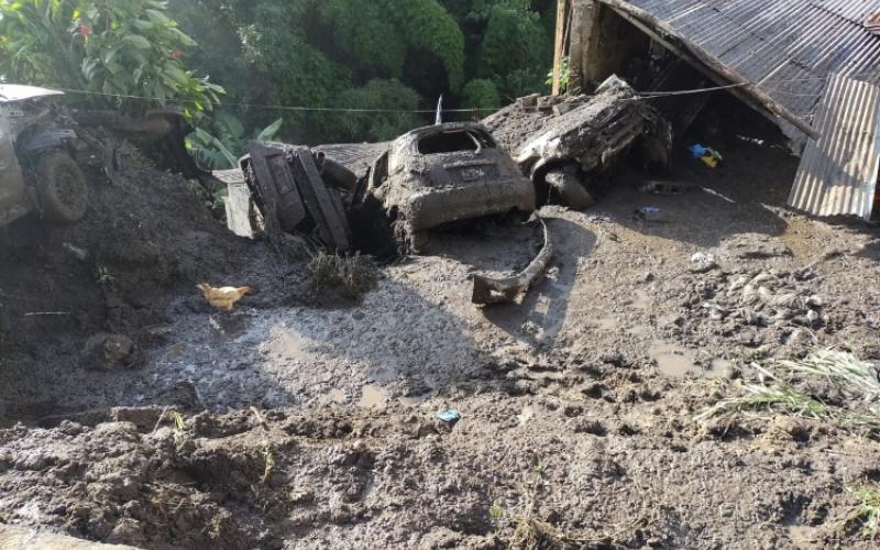 Deslizamiento en zona 6 de la Ciudad de Guatemala.