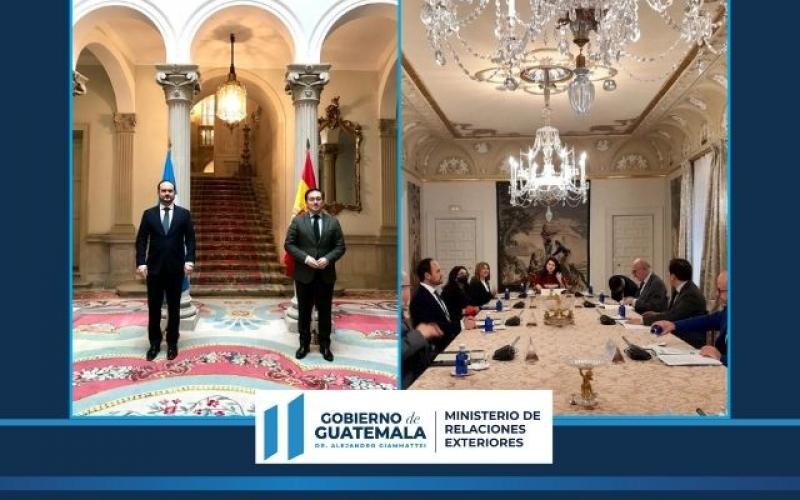 Ministros de Exteriores de Guatemala y España