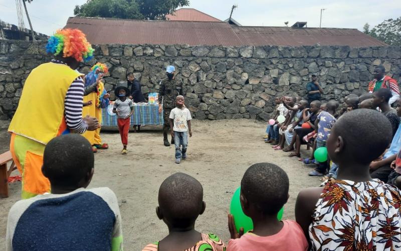 XXI Contingente de Fuerzas Especiales en la República Democrática del Congo, realizó actividades recreativas y culturales con los niños del orfanato Jericho Hope and Peace
