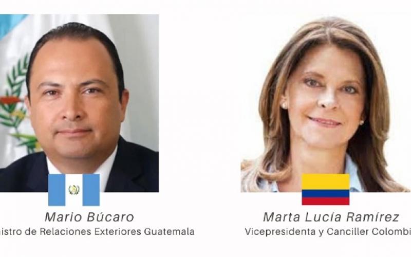 Cancilleres de Guatemala y Colombia conversan sobre comercio y alianzas estratégicas en seguridad