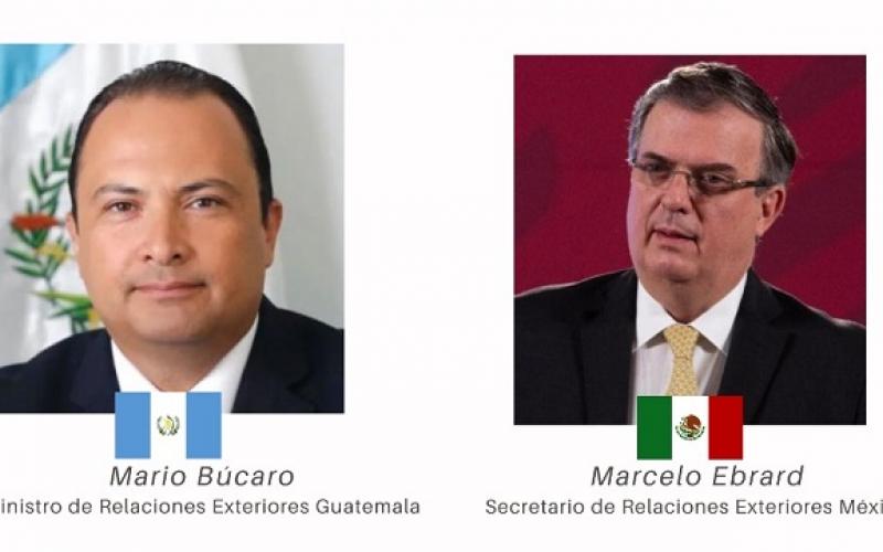 Canciller Mario Búcaro aborda con su homólogo mexicano temas de agenda bilateral
