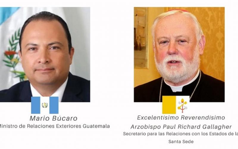 Cancilleres de Guatemala y la Santa Sede abordan temas de realidad internacional y regional