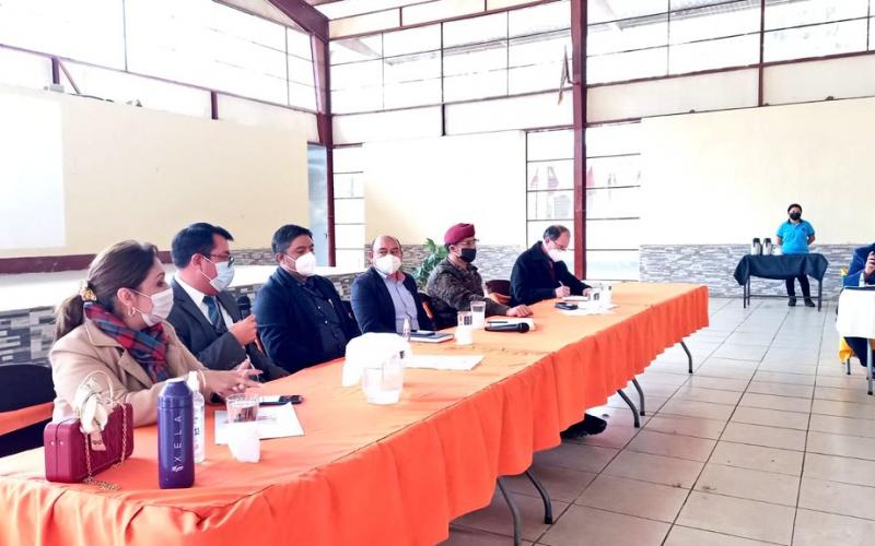Brigada de Operaciones para Montaña participa en reunión de diálogo para cese de conflictividad territorial entre Ixchiguán y Tajumulco