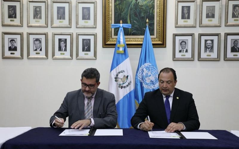 Minex y OIM firman Convenio Administrativo de Donación  