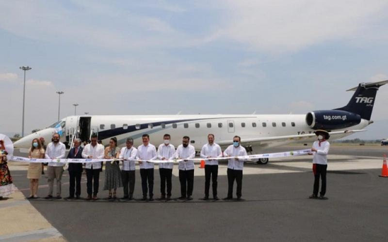 Minex participa en inauguración de la ruta aérea Guatemala - Oaxaca, de la compañía TAG Airlines 