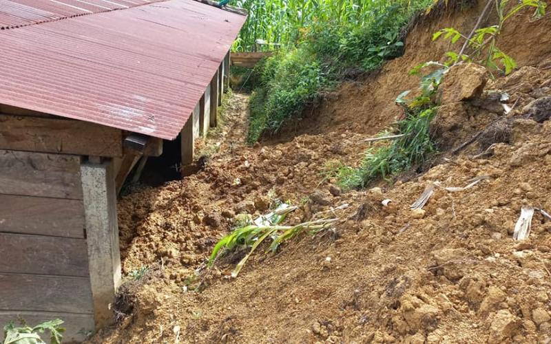 Deslizamiento de tierra registrado en el departamento de Alta Verapaz.