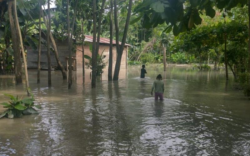 Inundación en el departamento de Alta Verapaz.