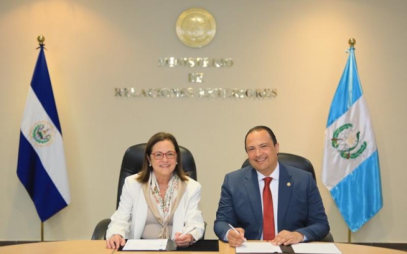 Cancilleres de Guatemala y El Salvador refrendan lazos de amistad y cooperación, y el carácter estratégico de la relación bilateral