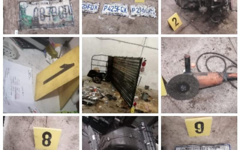 Allanamientos contra el robo y hurto de vehículos permite incautar placas