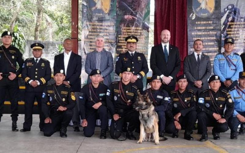 Guías Caninos K-9 refuerzan acciones estratégicas contra del narcotráfico en Guatemala