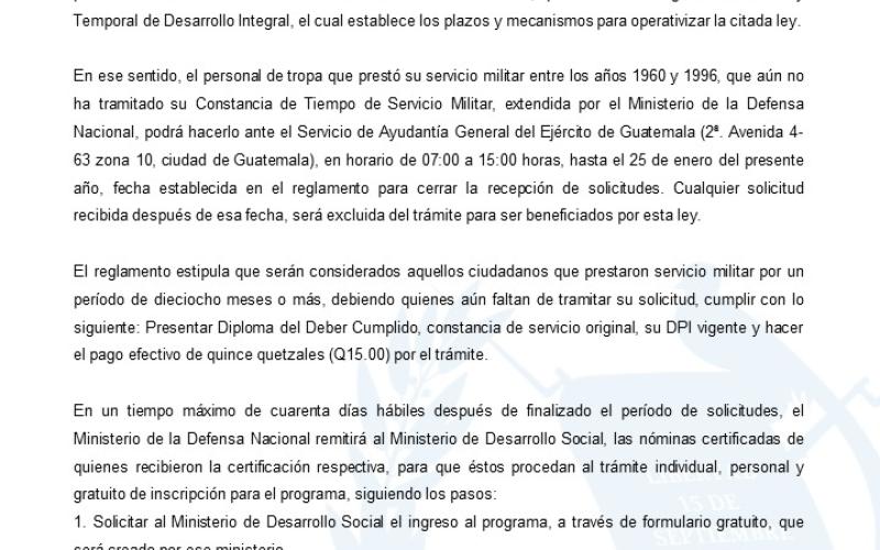 LEY TEMPORAL DE DESARROLLO INTEGRAL.