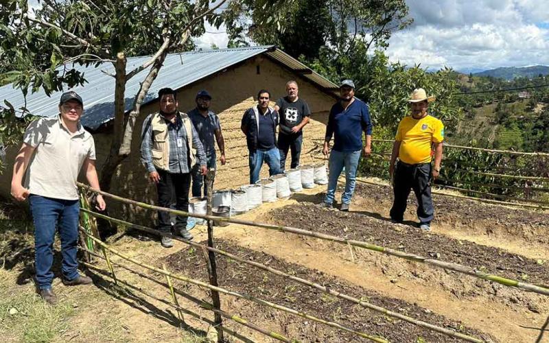 Elaboran huerto demostrativo en Huehuetenango