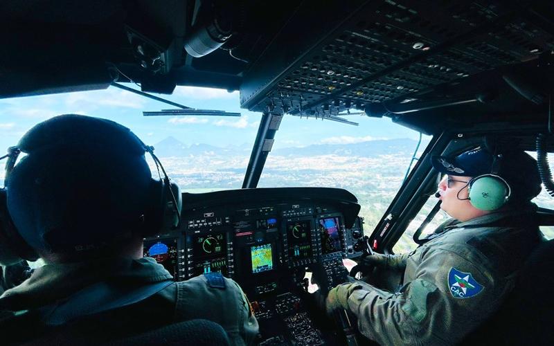 Fuerza Aérea Guatemalteca realizó sobrevuelos en áreas afectadas por sismo.