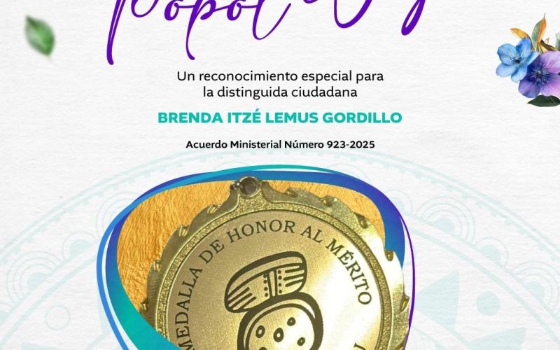 Medalla de Honor al Mérito Popol Wuj 2025