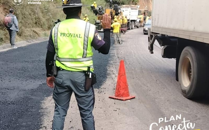 Trabajos en la ruta Interamericana avanzan con apoyo de Provial en Sololá