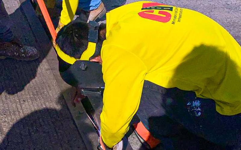 Covial renueva juntas y estructura del paso a desnivel en Santa Rosalía