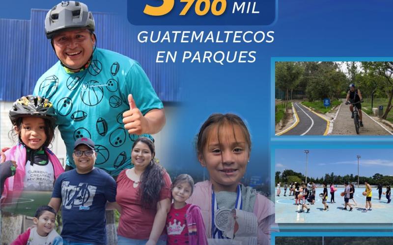 Más de 3 millones 700 mil guatemaltecos en parques