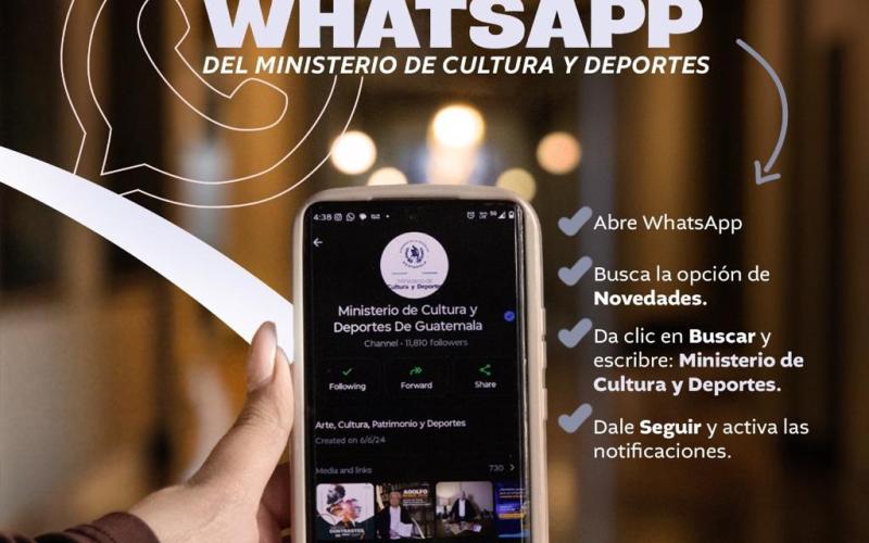Súmate al canal de WhatsApp del Ministerio de Cultura y Deportes
