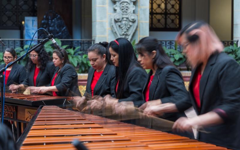 Once agrupaciones marimbísticas llenarán de música la Plaza de la Constitución este 20 de febrero