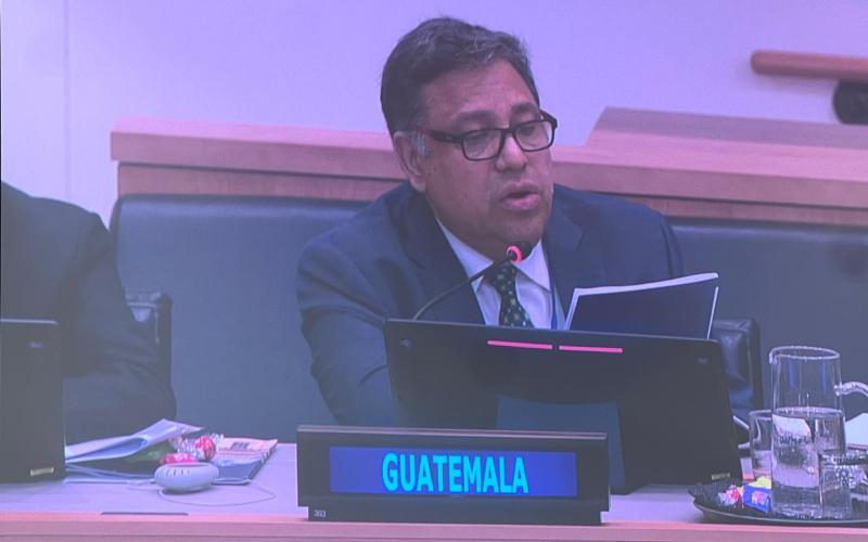 El titular de SEGEPLAN), Carlos Mendoza, presentó en la ONU los avances en la estrategia del Gobierno de Guatemala para combatir la pobreza.