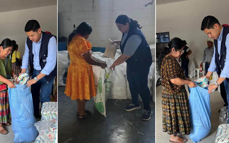 Familias de Chiquimula y Alta Verapaz reciben alimentos por acciones comunitarias