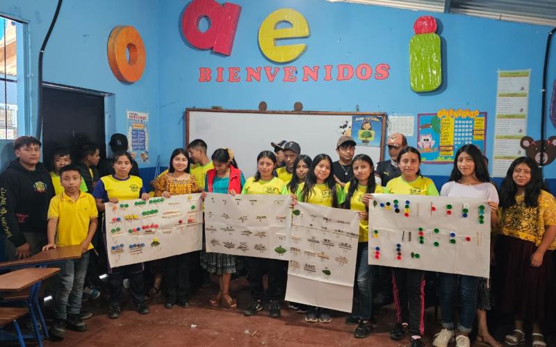 Jóvenes de Tamahú preservan el sistema vigesimal maya mediante actividades lúdicas