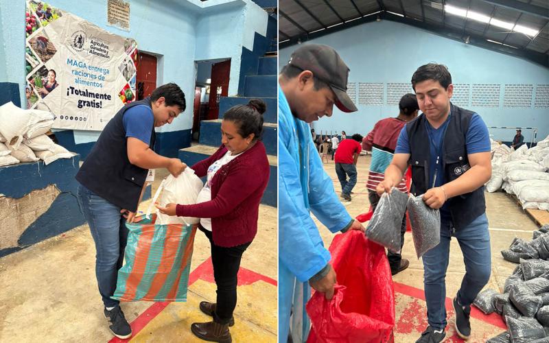 Familias reciben alimentos por construcción de gallineros y acciones en huertos 