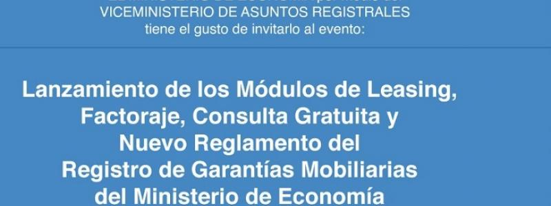 Autoridaes del RGM brindarán información sobre cómo se simplicarán los trámites, así como con aspectos relacionados con la ley de Leasing