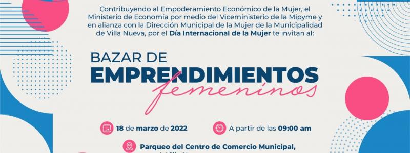 Este bazar se llevará a cabo en Villa Nueva.