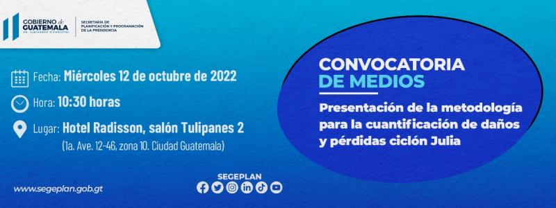 Presentación de la metodología para la cuantificación de daños y pérdidas ciclón Julia