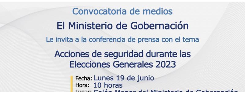 Acciones de seguridad durante las Elecciones Generales 2023