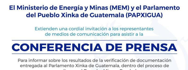Convocatoria de Prensa MEM- PAPXIGUA