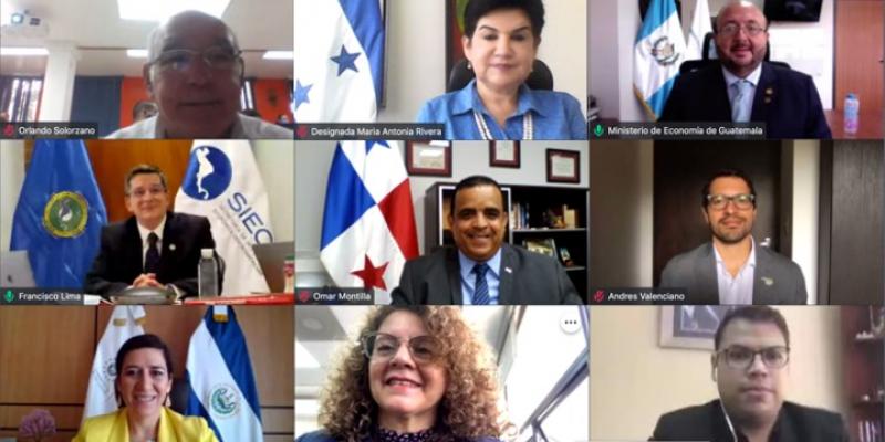 Los ministros y viceministros de economía y comercio exterior de Centroamérica se reunieron en forma virtual.