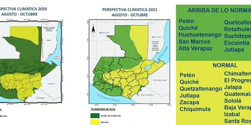 Probabilidad de lluvia según el INSIVUMEH