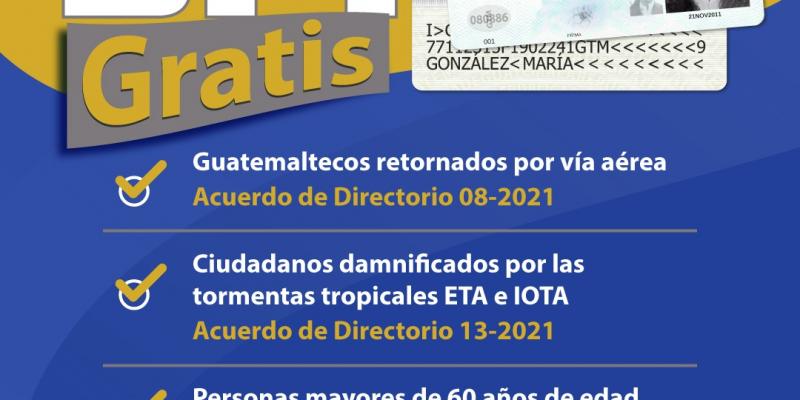 Gratuidad del DPI