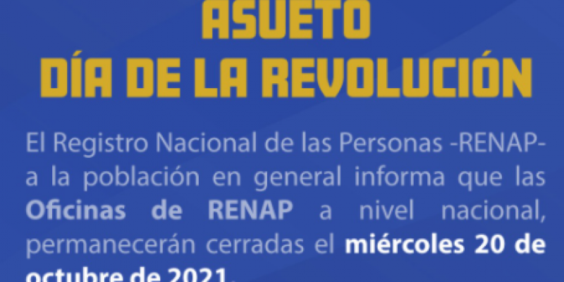 Asueto día de la Revolución